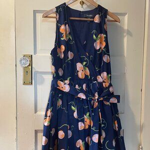 Modcloth blue peach dress with sash